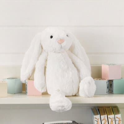 Bashful White Bunny